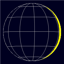 Appearance of the Moon, celestial north is upwards