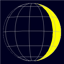 Appearance of the Moon, celestial north is upwards