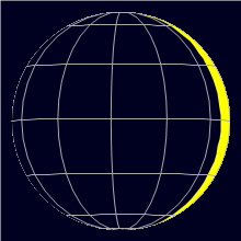 Appearance of the Moon, celestial north is upwards