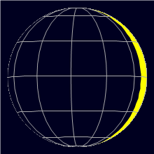Appearance of the Moon, celestial north is upwards