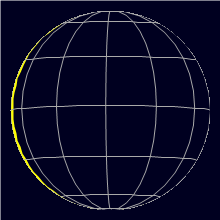 Appearance of the Moon, celestial north is upwards