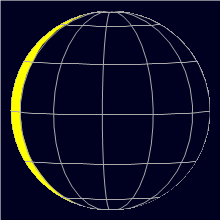Appearance of the Moon, celestial north is upwards