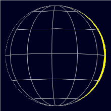 Appearance of the Moon, celestial north is upwards