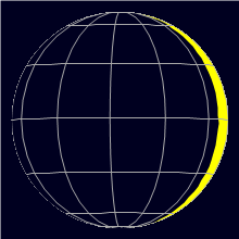 Appearance of the Moon, celestial north is upwards