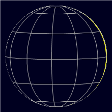 Appearance of the Moon, celestial north is upwards