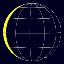 Appearance of the Moon, celestial north is upwards