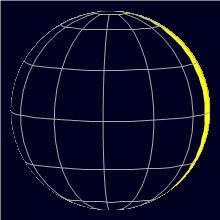 Appearance of the Moon, celestial north is upwards