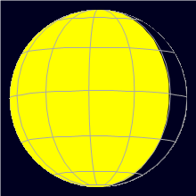 Appearance of the Moon, celestial north is upwards