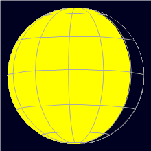 Appearance of the Moon, celestial north is upwards