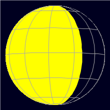 Appearance of the Moon, celestial north is upwards