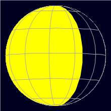 Appearance of the Moon, celestial north is upwards