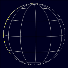 Appearance of the Moon, celestial north is upwards