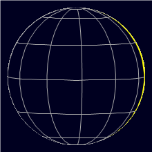 Appearance of the Moon, celestial north is upwards