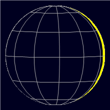 Appearance of the Moon, celestial north is upwards