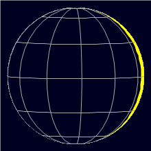 Appearance of the Moon, celestial north is upwards