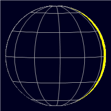 Appearance of the Moon, celestial north is upwards