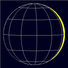 Appearance of the Moon, celestial north is upwards