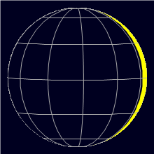 Appearance of the Moon, celestial north is upwards