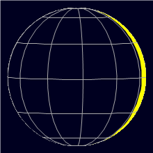 Appearance of the Moon, celestial north is upwards