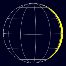 Appearance of the Moon, celestial north is upwards