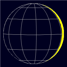 Appearance of the Moon, celestial north is upwards