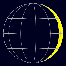 Appearance of the Moon, celestial north is upwards
