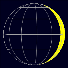 Appearance of the Moon, celestial north is upwards