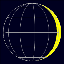 Appearance of the Moon, celestial north is upwards