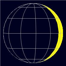 Appearance of the Moon, celestial north is upwards