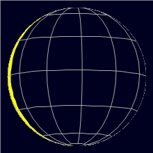 Appearance of the Moon, celestial north is upwards