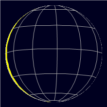 Appearance of the Moon, celestial north is upwards