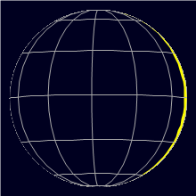 Appearance of the Moon, celestial north is upwards