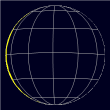 Appearance of the Moon, celestial north is upwards