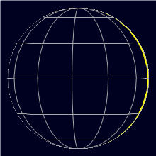 Appearance of the Moon, celestial north is upwards