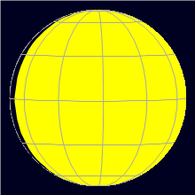 Appearance of the Moon, celestial north is upwards