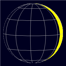 Appearance of the Moon, celestial north is upwards