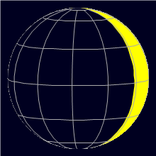 Appearance of the Moon, celestial north is upwards