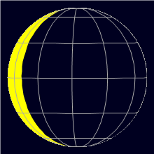 Appearance of the Moon, celestial north is upwards