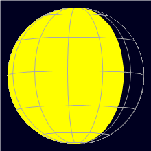 Appearance of the Moon, celestial north is upwards