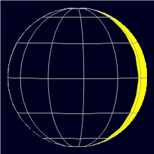 Appearance of the Moon, celestial north is upwards