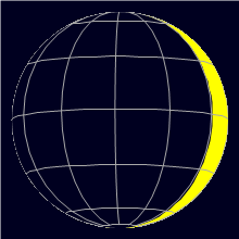 Appearance of the Moon, celestial north is upwards