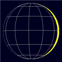 Appearance of the Moon, celestial north is upwards