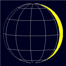 Appearance of the Moon, celestial north is upwards